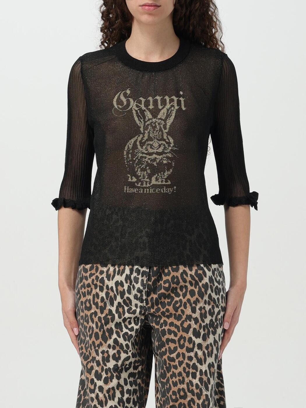 ガニー GANNI Tシャツ トップス レデ�