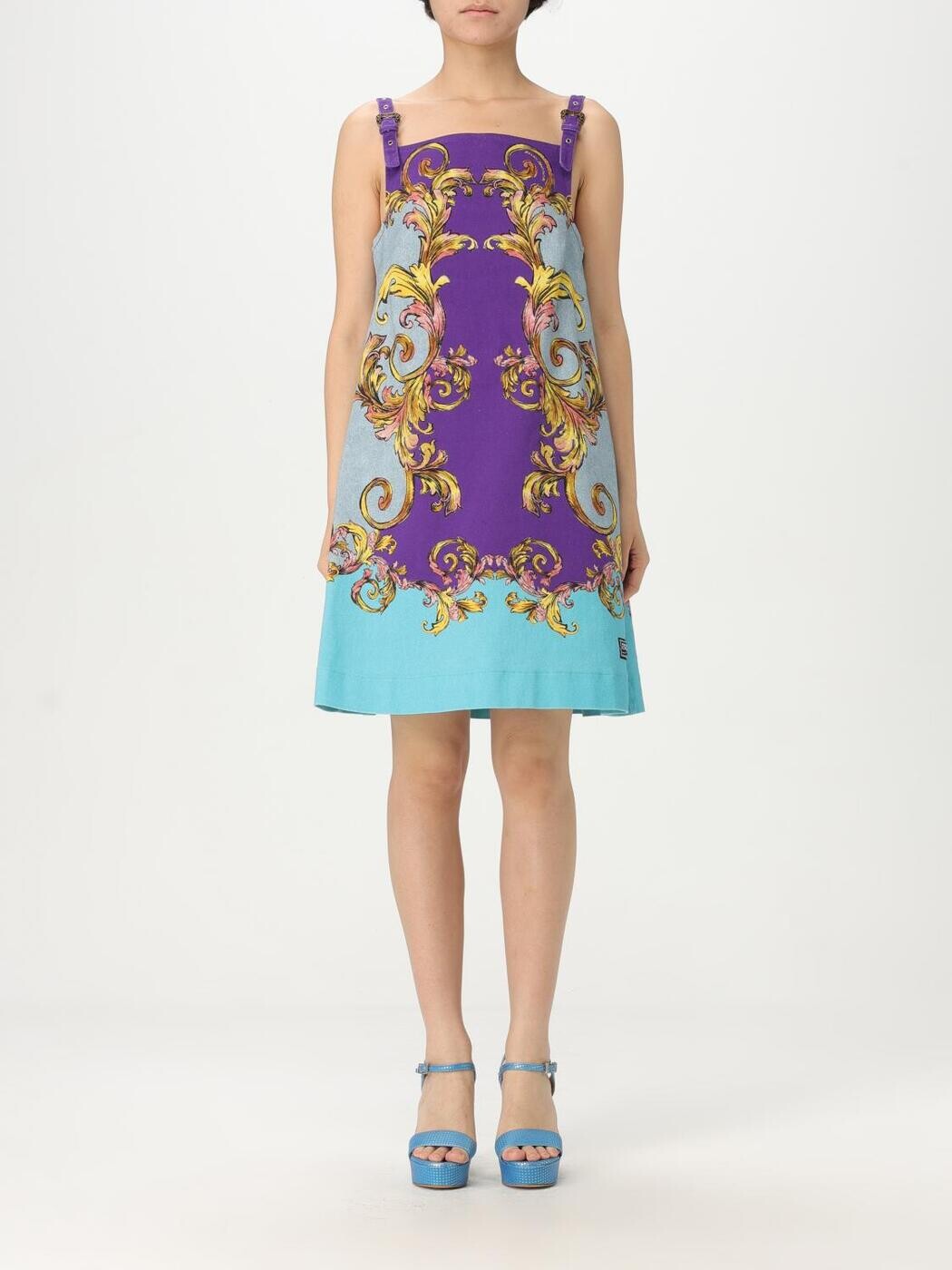 樂天商城 - ヴェルサーチェ・ジーンズ・クチュール VERSACE JEANS COUTURE ワンピース ドレス レディース パープル Dresses 78HAO9P4ES141 関税 送料無料 2025SS gi
