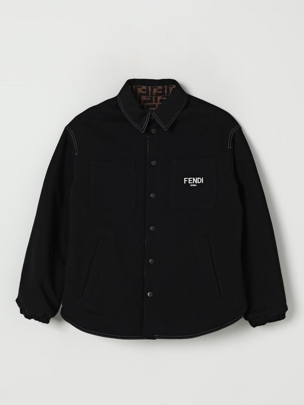 FENDI FENDI �ܥ�С����㥱�å� ���㥱�å� �ܡ����� �֥�å� Bomber jackets JUA129AJ2U ���� ����̵�� ��åԥ�̵�� ...