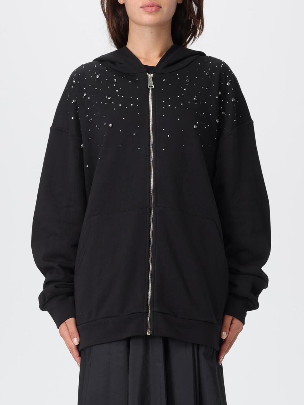 ��塼 ���硼 LIU JO �ȥ졼�ʡ� ��ǥ����� �֥�å� Sweatshirts UF5253F0873 ���� ����̵�� ��åԥ�̵�� 2025AW g...