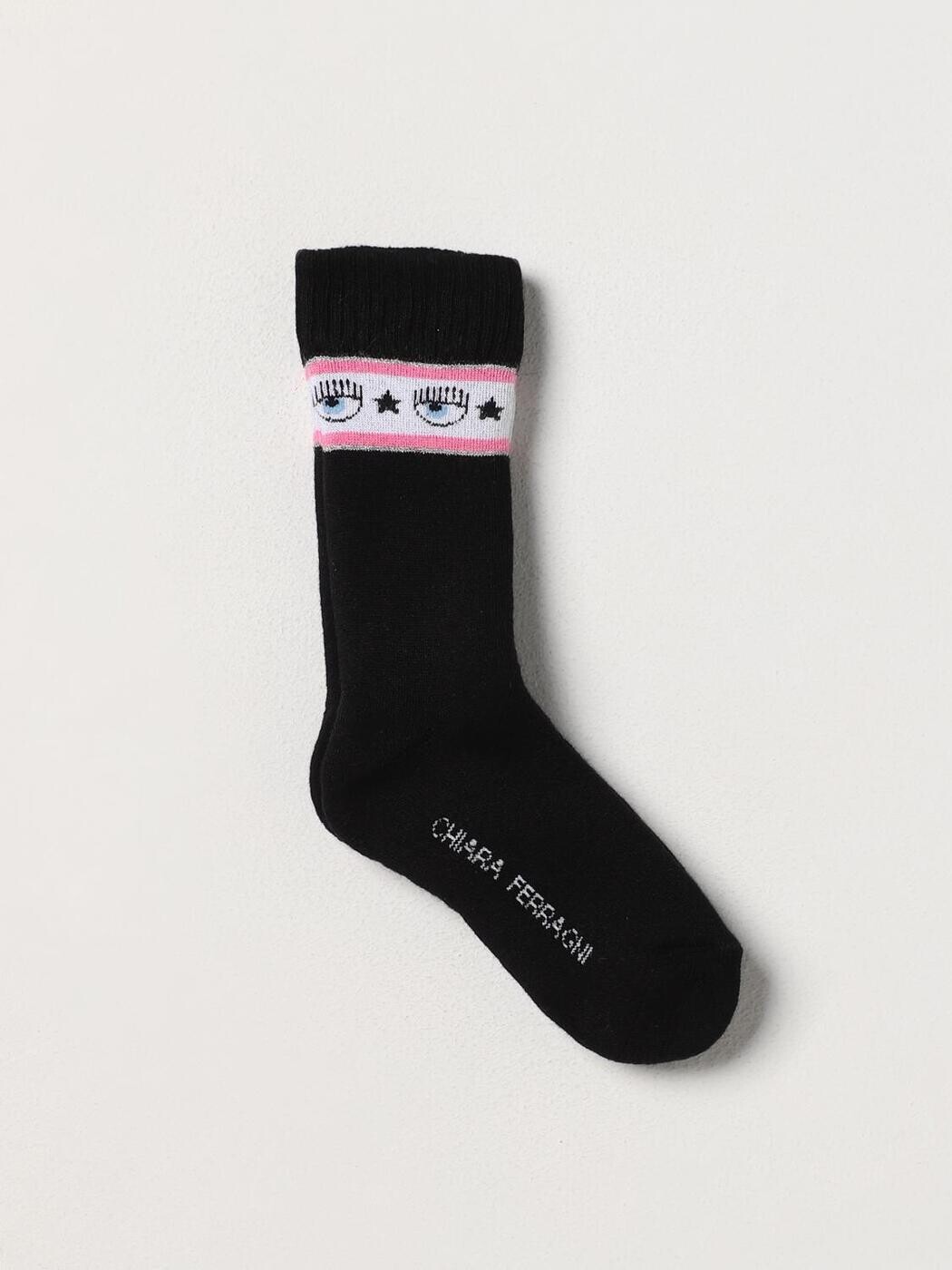 キアラ・フェラーニ CHIARA FERRAGNI 靴下 ソックス ガールズ ブラック Socks 59B0012081 Black 関税 ..