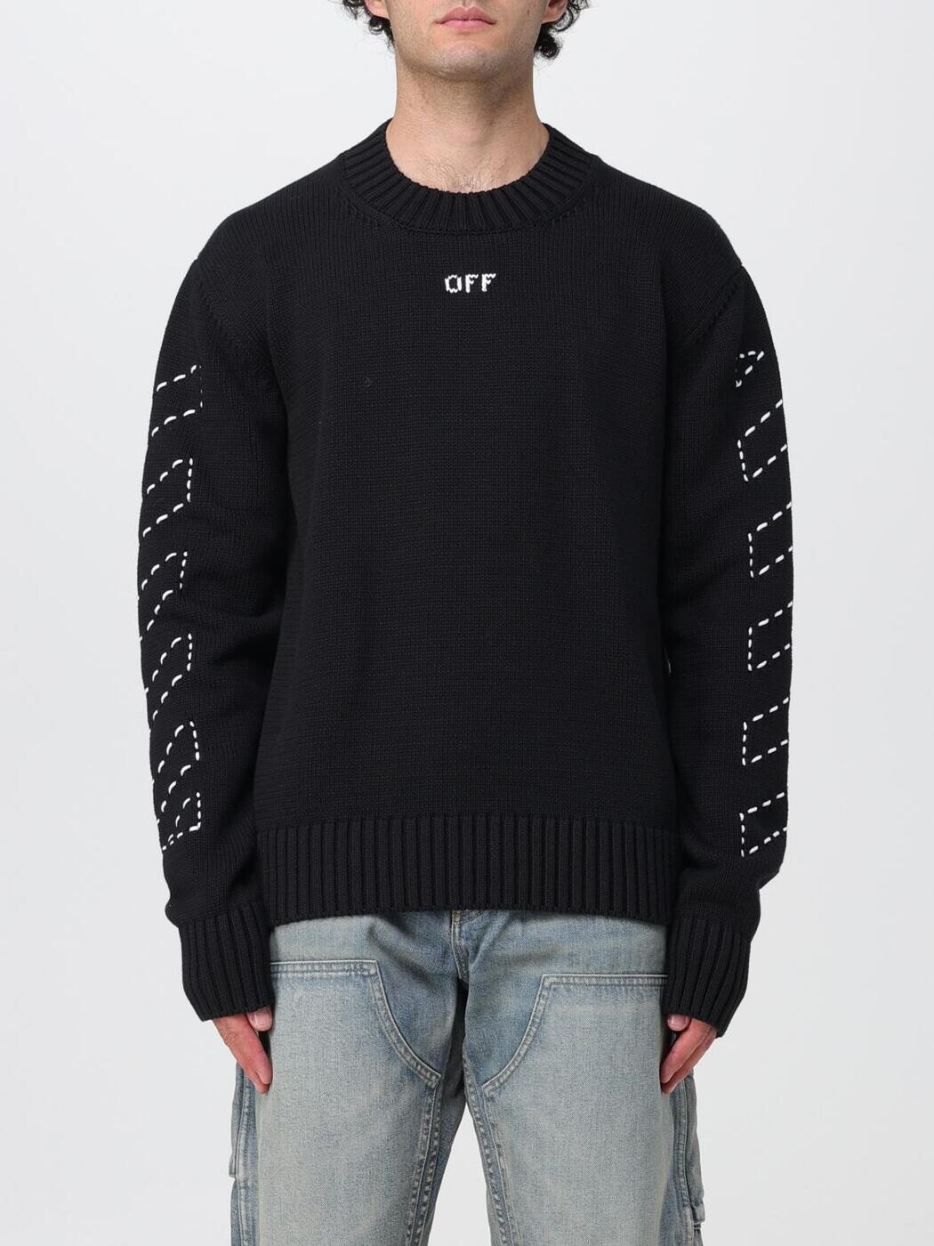 オフホワイト OFF WHITE セーター ニットウェア メンズ ブラック Knitwear OMHE172F23KNI001 Black 関税 送料無料 ラッピング無料 2025AW gi