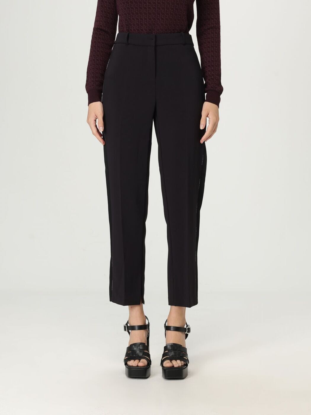 エリザベッタ フランキ ELISABETTA FRANCHI ズボン パンツ レディース ブラック Trousers PA088 関税 送料無料 2025AW gi