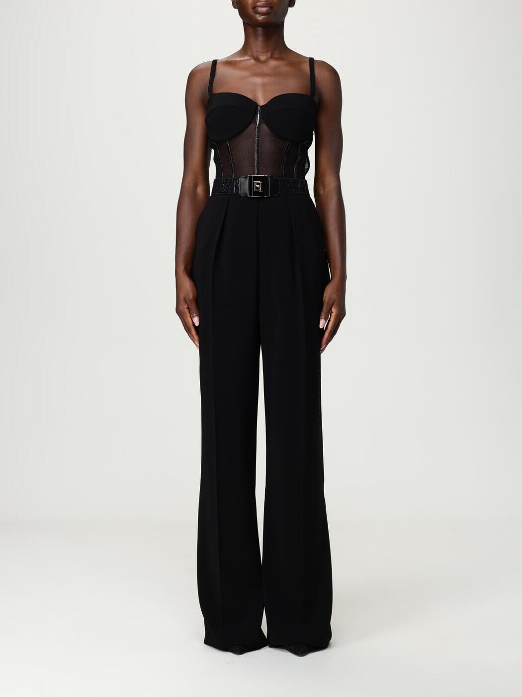 ���ꥶ�٥å� �ե�� ELISABETTA FRANCHI ���åȥ��å� �٥ӡ������� ��ǥ����� �֥�å� Jumpsuits TU057 ���� ����̵�� ...