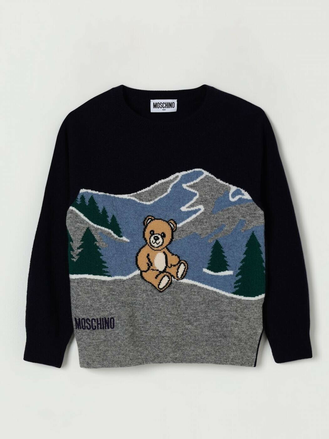 モスキーノ MOSCHINO クルーネックジャンパー ニットウェア ボーイズ ブルー Crew neck jumpers HMW015LHE80 関税 送料無料 2025AW gi