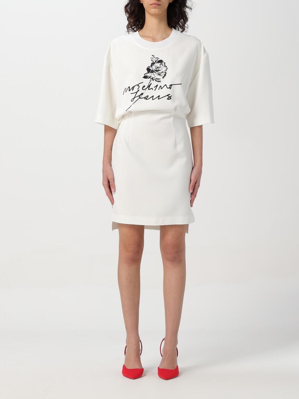 モスキーノ ジーンズ MOSCHINO JEANS ワンピース ドレス レディース ホワイト Dresses 04643727 White ..