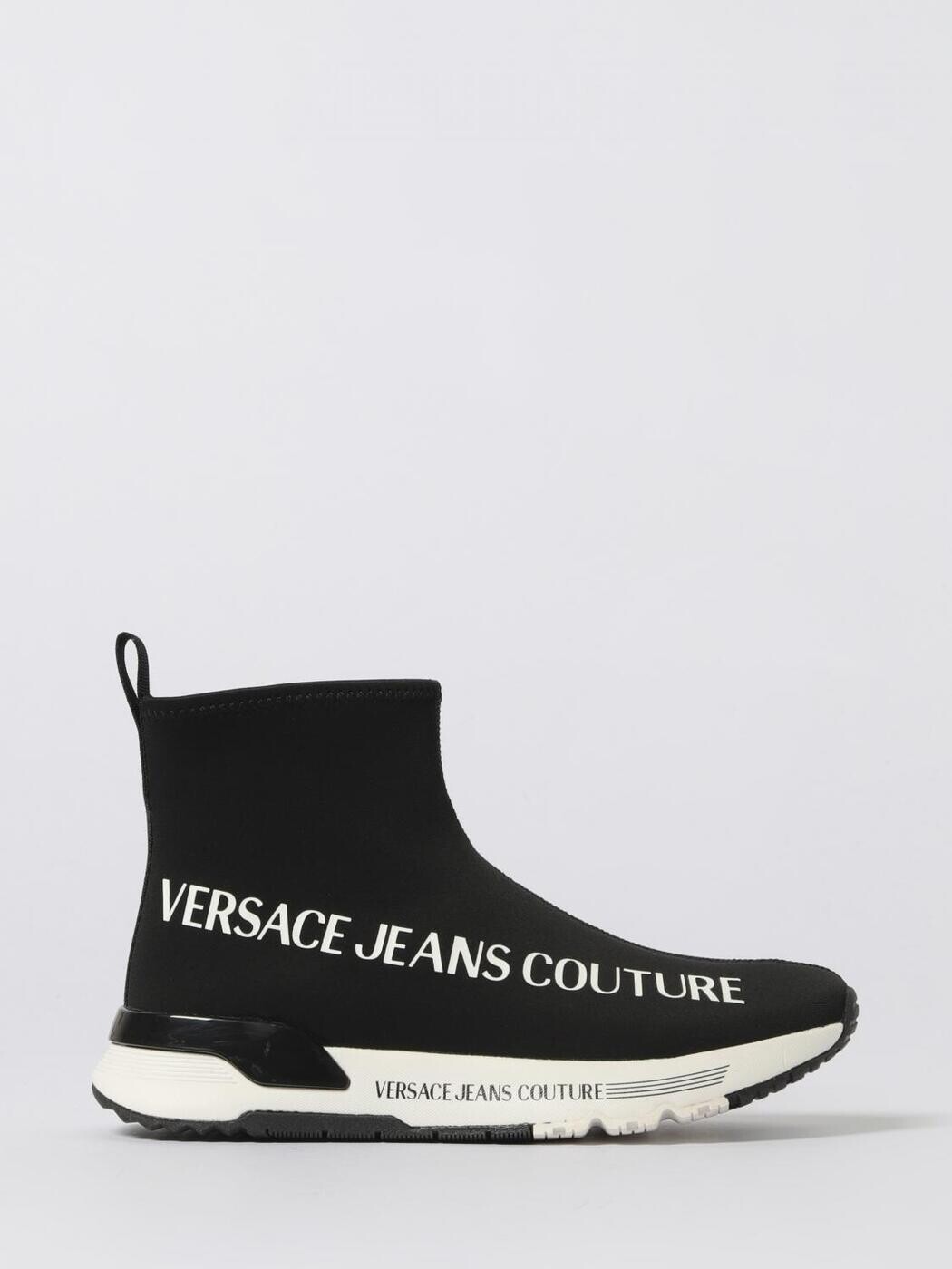 樂天商城 - ヴェルサーチ ジーンズ クチュール VERSACE JEANS COUTURE スニーカー メンズ ブラック Sneakers 79YA3SA4ZSC99 関税 送料無料 2025AW gi