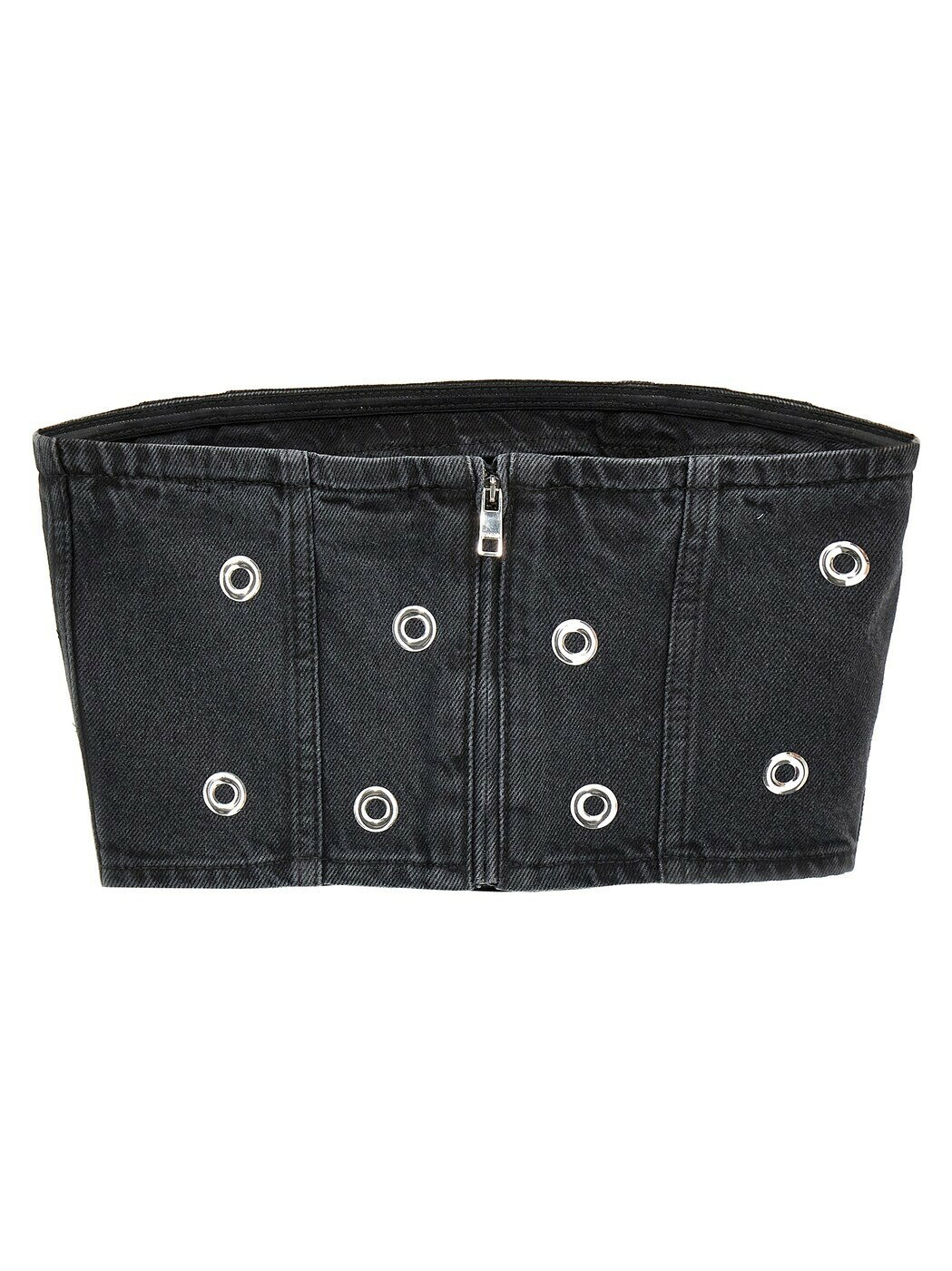 BRANDSHOP「il Tesoro」のローテート ROTATE BIRGER CHRISTENSEN Tシャツ トップス レディース ブラック T-shirts and tops 'Studded Denim' top 11400529982998 Black 関税 送料無料 2025SS ju｜アングル2