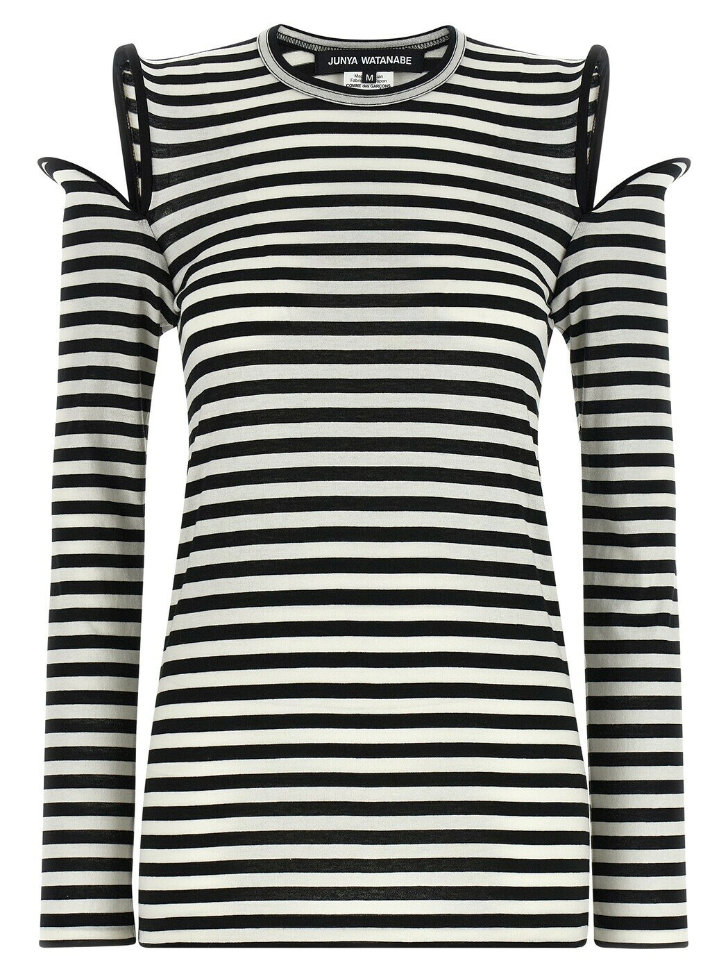 ジュンヤ ワタナベ コム デ ギャルソン JUNYA WATANABE COMME DES GARCONS ポロシャツ Tシャツ レディース ホワイト T-shirts and polo shirts Sculptural shoulder t-shirt JQT0221 White/Black 関税 送料無料 2026SS ju