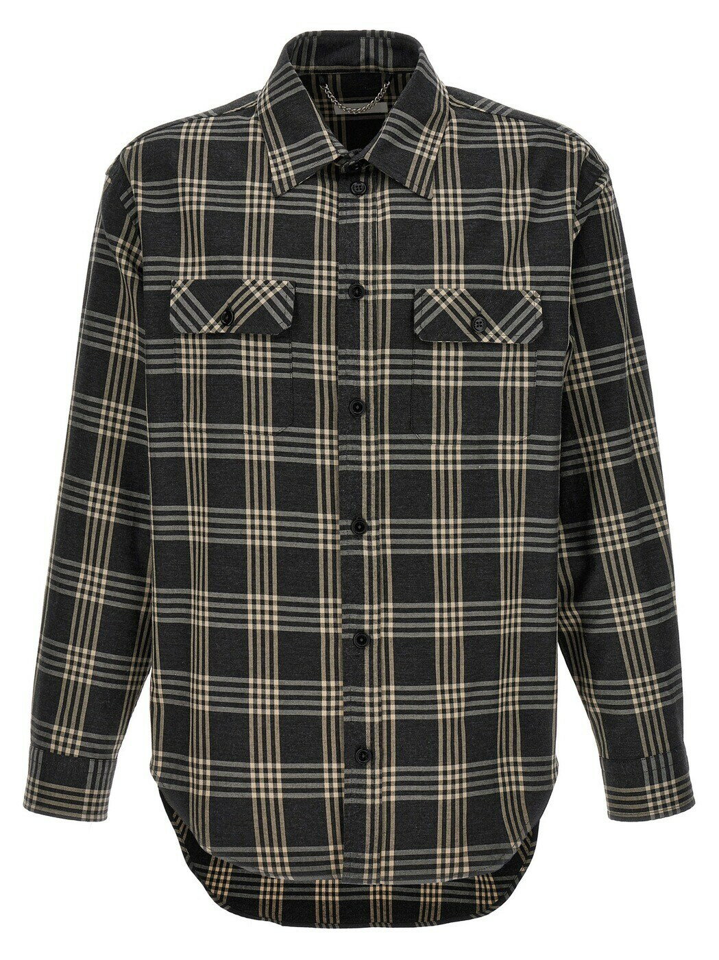 1989 STUDIO シャツ メンズ グレー Shirts Logo shirt D0726GREYCHECK Gray 関税 送料無料 2023AW ju
