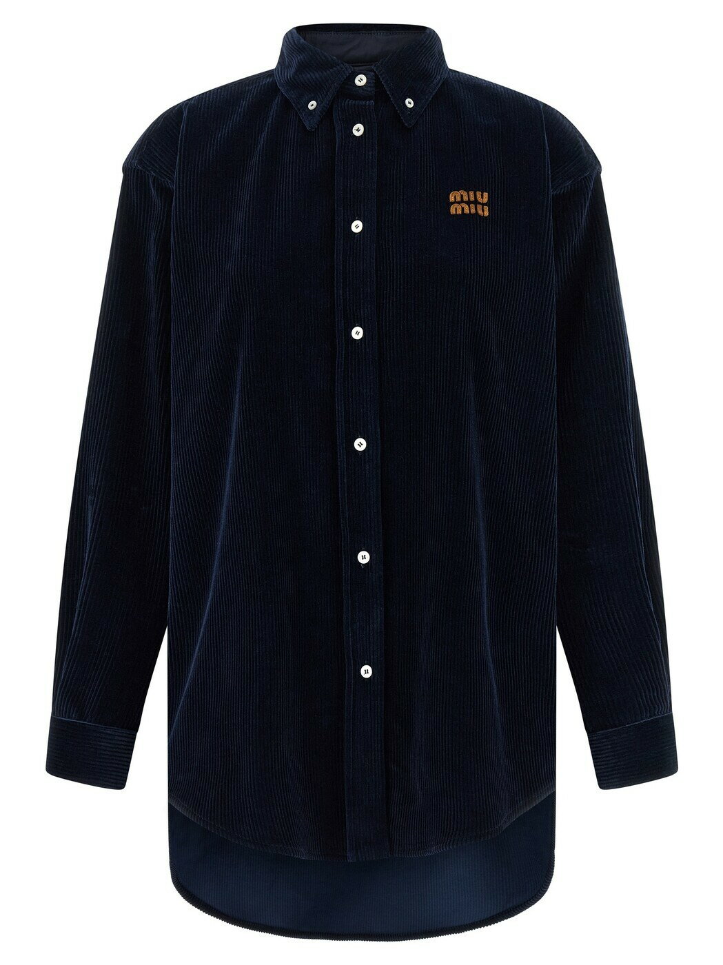 ミュウ ミュウ MIU MIU シャツ レディース ブルー Shirts Velvet and leather shirt MK1626SOOO18SZF0008 Blue 関税 送料無料 2026SS ju