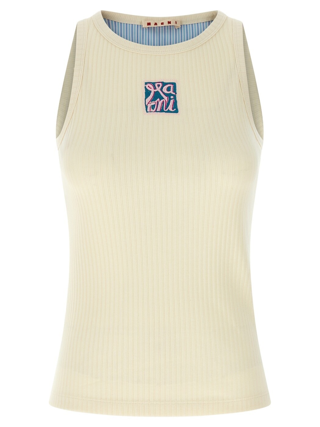 Rakuten - マルニ MARNI Tシャツ トップス レディース ベージュ T-shirts and tops Logo patch tank top THJE0380S0UTC60000W08 Beige 関税 送料無料 2026SS ju