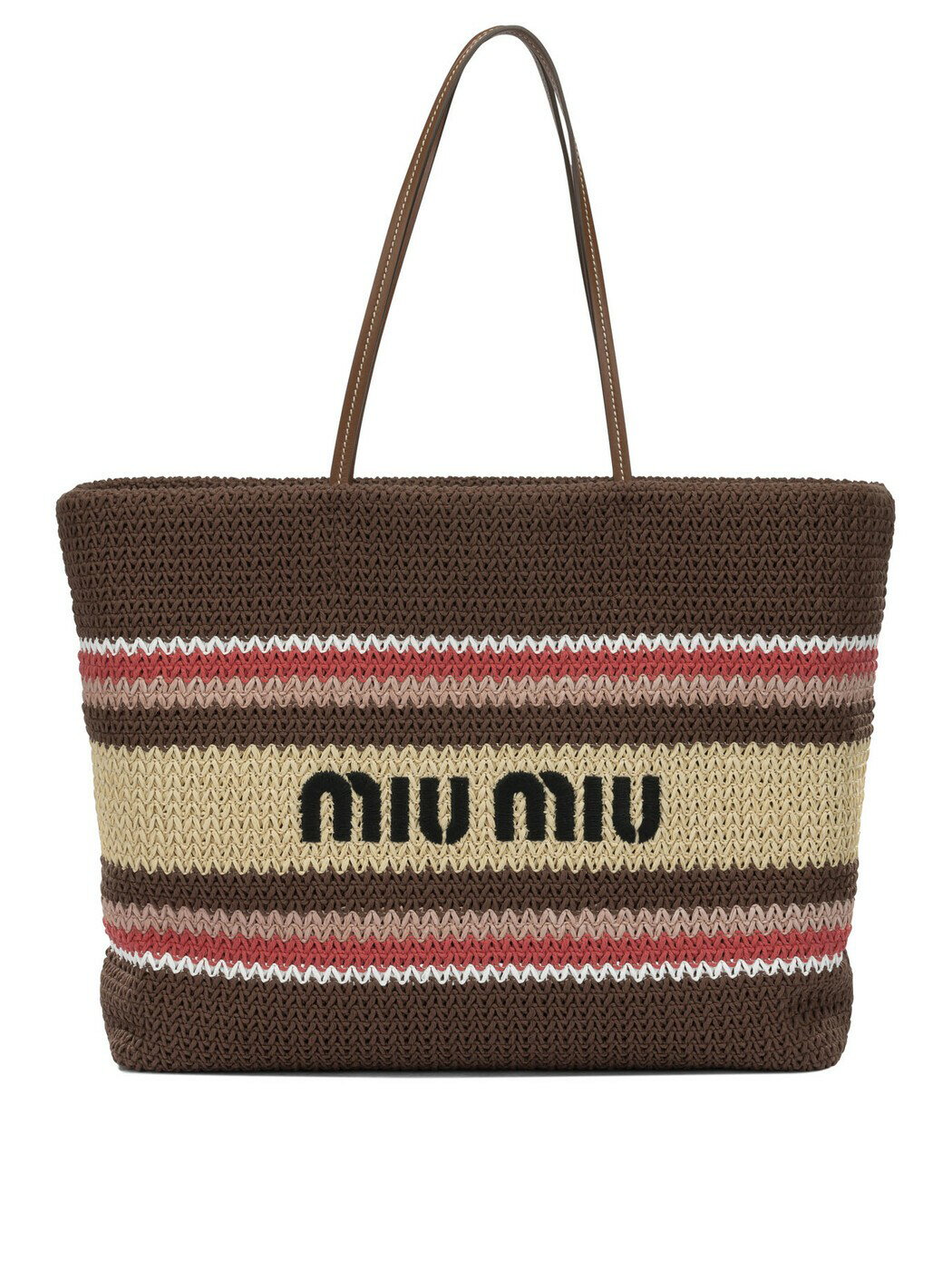 Miumiu - ミュウ ミュウ MIU MIU バッグ レディース ブラウン Business bags Large shoulder bag 5BG2282DO3F05CP V OO1 Brown 関税 送料無料 2026SS vi
