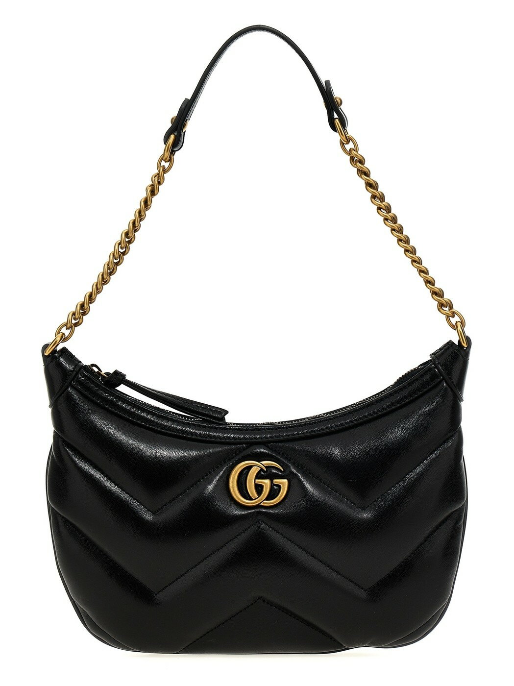 GUCCI グッチ ブラック Black 'GG Marmont' small shoulder b ...