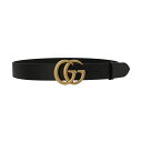 グッチ ベルト（メンズ） GUCCI グッチ ブラック Black 'GG marmont' belt ベルト メンズ 秋冬2023 406831DJ20T1000 【関税・送料無料】【ラッピング無料】 ju