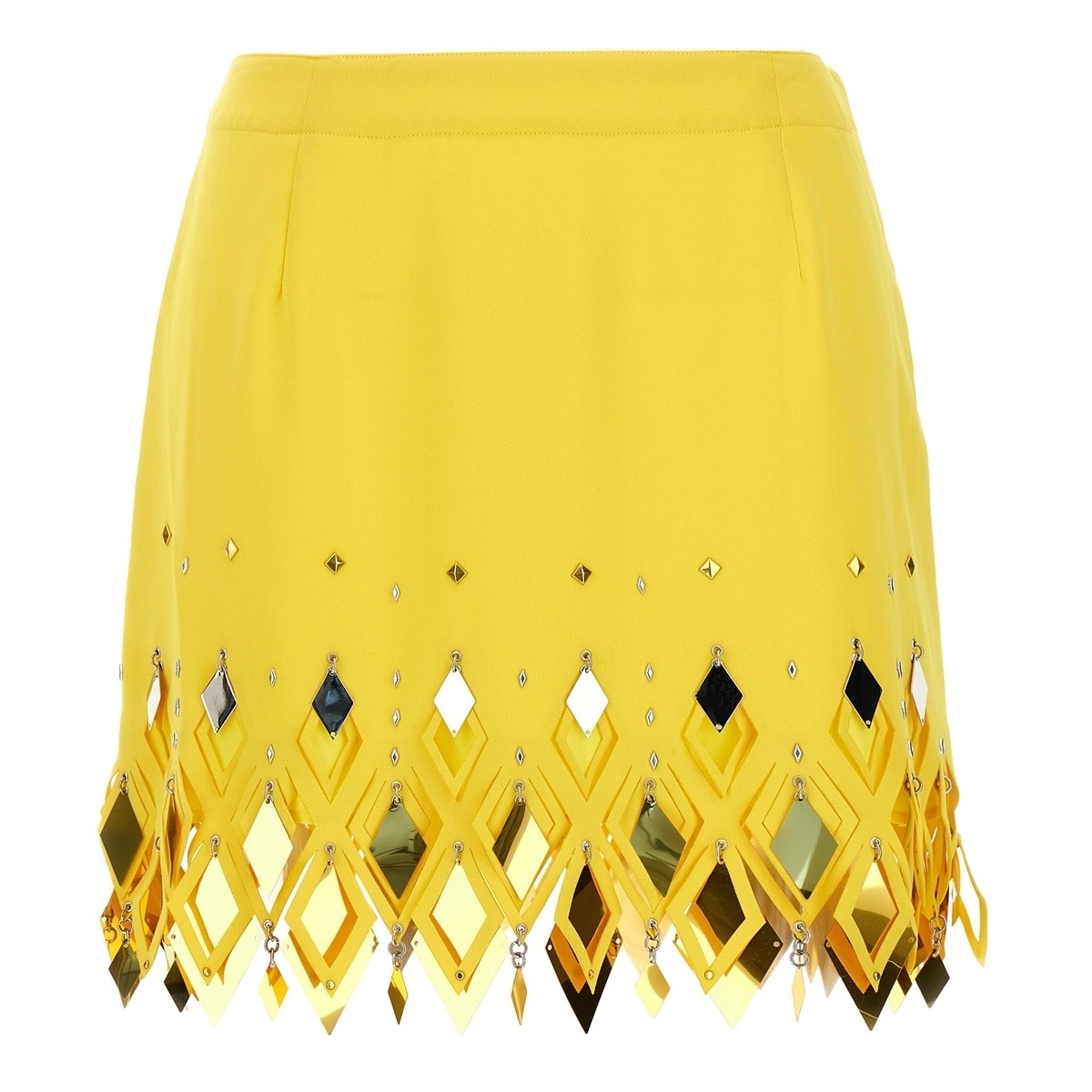 【土日限定クーポン配布中！】 PACO RABANNE パコ ラバンヌ イエロー Yellow Diamond-hued sequin skirt スカート レディース 秋冬2023 23FCJU394PO0323P731 【関税・送料無料】【ラッピング無料】 ju