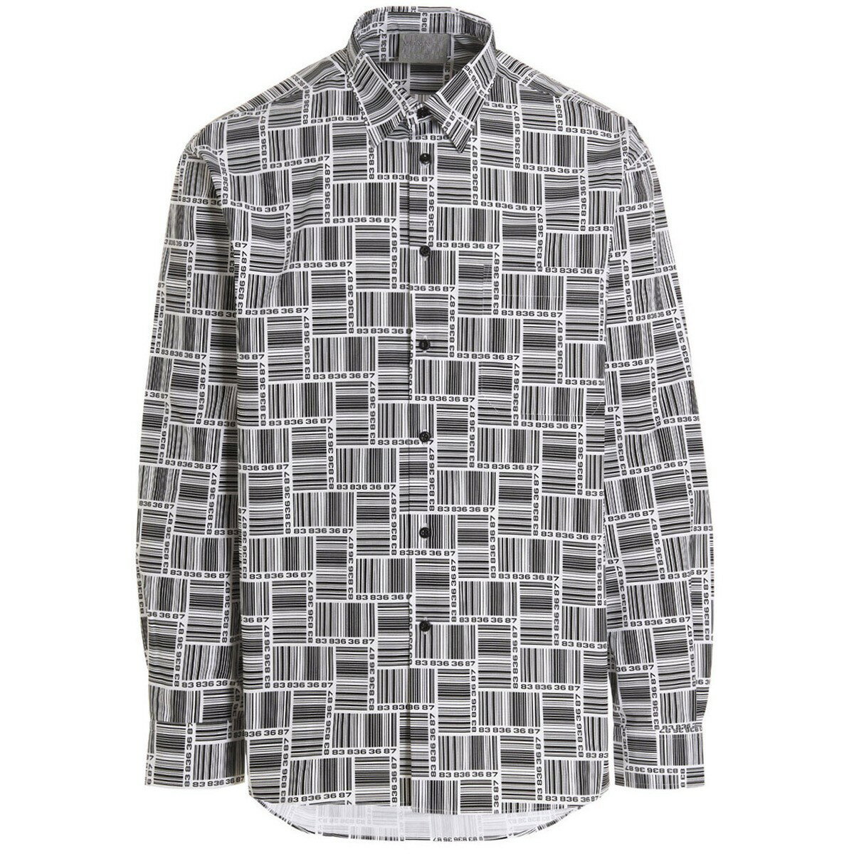 VTMNTS ヴェトモン White/Black 'Barcode Monogram' shirt シャツ メンズ 春夏2022 VL12SH400BBLACK 【関税・送料無料】【ラッピング無料】 ju