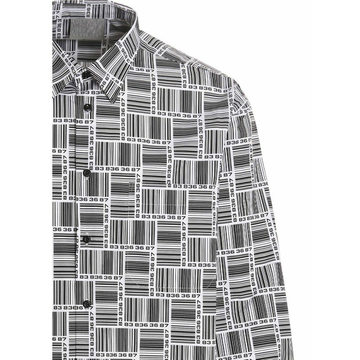 VTMNTS ヴェトモン White/Black 'Barcode Monogram' shirt シャツ メンズ 春夏2022 VL12SH400BBLACK 【関税・送料無料】【ラッピング無料】 ju