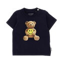 PALM ANGELS パーム・エンジェルス ブルー Blue 'Smiley bear' T-shirt トップス ベビーボーイズ 秋冬2023 PBXB001F23JER00446154615 【関税・送料無料】【ラッピング無料】 ju