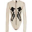 【15,000円以上1,000円OFF!!】 DAVID KOMA ベージュ Beige Bead embroidery bodysuit mesh アンダーウェア レディース 春夏2023 RE23DK27BSNUDE 【関税・送料無料】【ラッピング無料】 ju