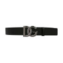 【15,000円以上1,000円OFF!!】 DOLCE&GABBANA ドルチェ&ガッバーナ ブラック Black Logo belt ベルト メンズ 秋冬2023 BC4646AX62280999 【関税・送料無料】【ラッピング無料】 ju