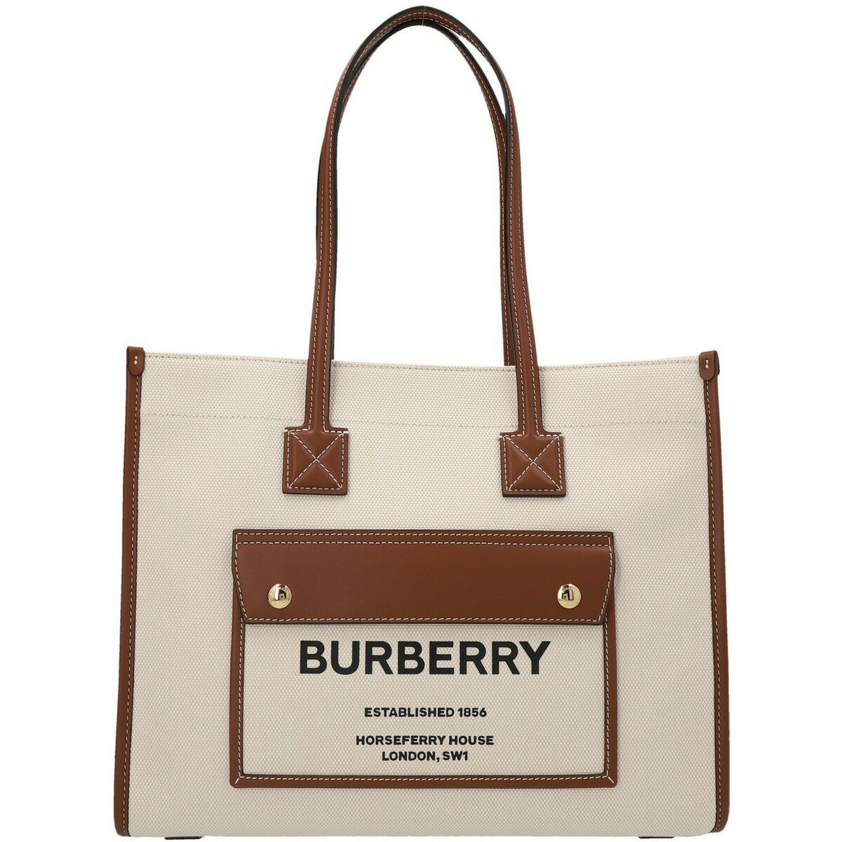 バーバリー トートバッグ（レディース） 【毎月1日はエントリーでポイント3倍！】 BURBERRY バーバリー ベージュ Beige 'Freya' small shopping bag トートバッグ レディース 秋冬2023 8044138NATURALTAN 【関税・送料無料】【ラッピング無料】 ju