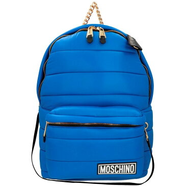 MOSCHINO モスキーノ Blue Hooded backpack バックパック レディース 秋冬2020 A761882151298 【関税・送料無料】【ラッピング無料】 ju