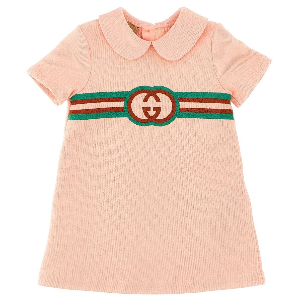 グッチ　ベビー服 【土日限定クーポン配布中！】 GUCCI グッチ ピンク Pink Abito ricamo logo ワンピース ベビーガールズ 秋冬2023 744046XJFKZ5658 【関税・送料無料】【ラッピング無料】 ju