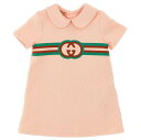 【楽天スーパーSALE!!50000円以上3000円OFFクーポン対象】 GUCCI グッチ ピンク Pink Abito ricamo logo ワンピース ベビーガールズ 秋冬2023 744046XJFKZ5658 【関税・送料無料】【ラッピング無料】 ju