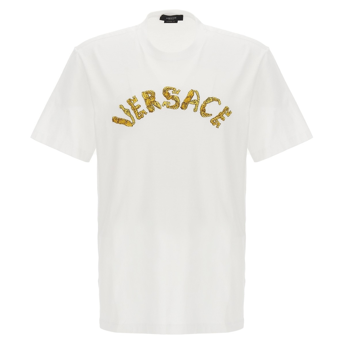 VERSACE 륵 ۥ磻 White Logo embroidery T-shirt T  2023 10106411A077001W000 ڴǡ̵ۡڥåԥ̵ ju