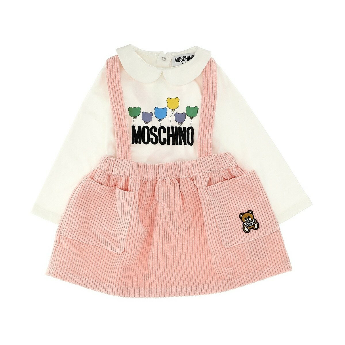 【楽天スーパーSALE!!15000円以上1000円OFFクーポン対象】 MOSCHINO モスキーノ ピンク Pink ワンピース ベビーガールズ 秋冬2023 MAK02CLVA02SUGARROSE 【関税・送料無料】【ラッピング無料】 ju