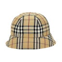 バーバリー 【15,000円以上1,000円OFF!!】 BURBERRY バーバリー ベージュ Beige Burberry Check bucket hat 帽子 レディース 秋冬2023 8071150ARCHIVEBEIGE 【関税・送料無料】【ラッピング無料】 ju