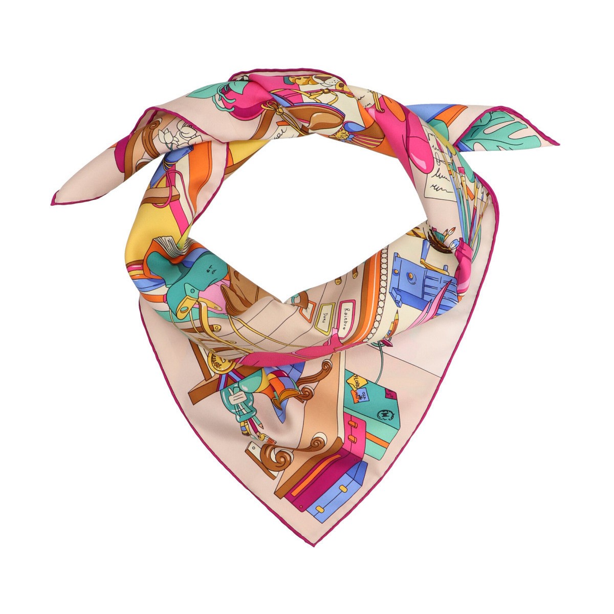 SALVATORE FERRAGAMO サルヴァトーレ フェラガモ Multicolor 'Studiofer’ scarf ファッション小物 レディース 秋冬2022 0747580AVORIOMULTICOLOR 【関税・送料無料】【ラッピング無料】 ju