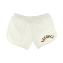 ヴェルサーチェ VERSACE ショートパンツ パンツ ショーツ ガールズ ホワイト Shorts La Vacanza logo embroidery capsule shorts 10111021A081342W110 White 関税 送料無料 ラッピング無料 2023AW ju