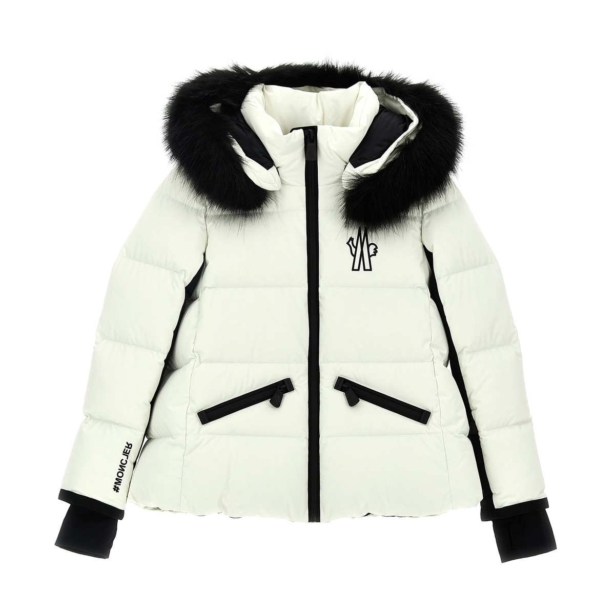 MONCLER モンクレール ホワイト White/Black 'Suisses' ski down jacket ジャケット ガールズ 秋冬2023 1A000165399D034 【関税・送料無料】【ラッピング無料】 ju