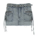 【1000円OFFクーポン配布中!!】 バレンシアガ BALENCIAGA スカート レディース ブルー Skirts 'Cagole Mini' skirt 764534TDW144016 Blue 関税 送料無料 ラッピング無料 2023AW ju