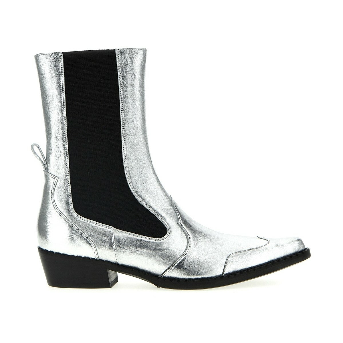 BY FAR バイファー シルバー Silver 'Otis' ankle boots ブーツ レデ ...