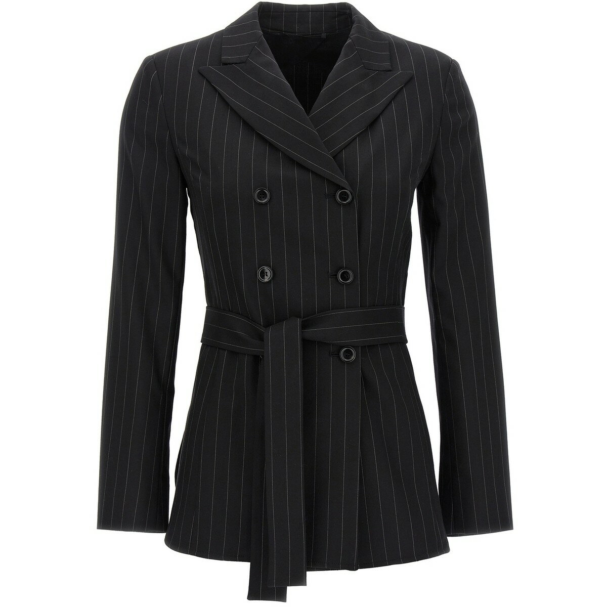 【土日限定クーポン配布中！】 MAX MARA マックス マーラ ブラック Black Double-breasted pinstripe blazer ジャケット レディース 秋冬2023 GABBIA006 【関税・送料無料】【ラッピング無料】 ju