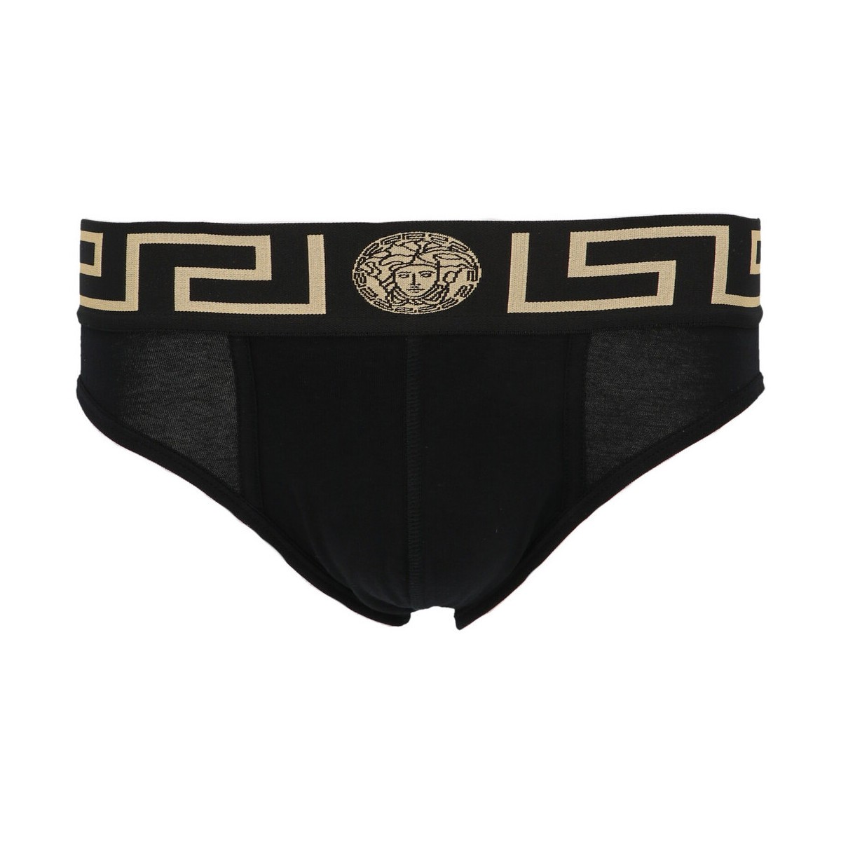 versace VERSACE ヴェルサーチ ブラック Black Logo elastic briefs アンダーウェア メンズ 春夏2024 AU10027A232741A80G 【関税・送料無料】【ラッピング無料】 ju