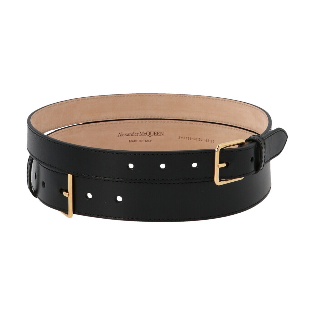 ALEXANDER MCQUEEN ALT_[ }bNC[ ubN Black 'Doublef belt xg fB[X H~2023 5941881BR0M1000 y֐ŁEzybsOz ju