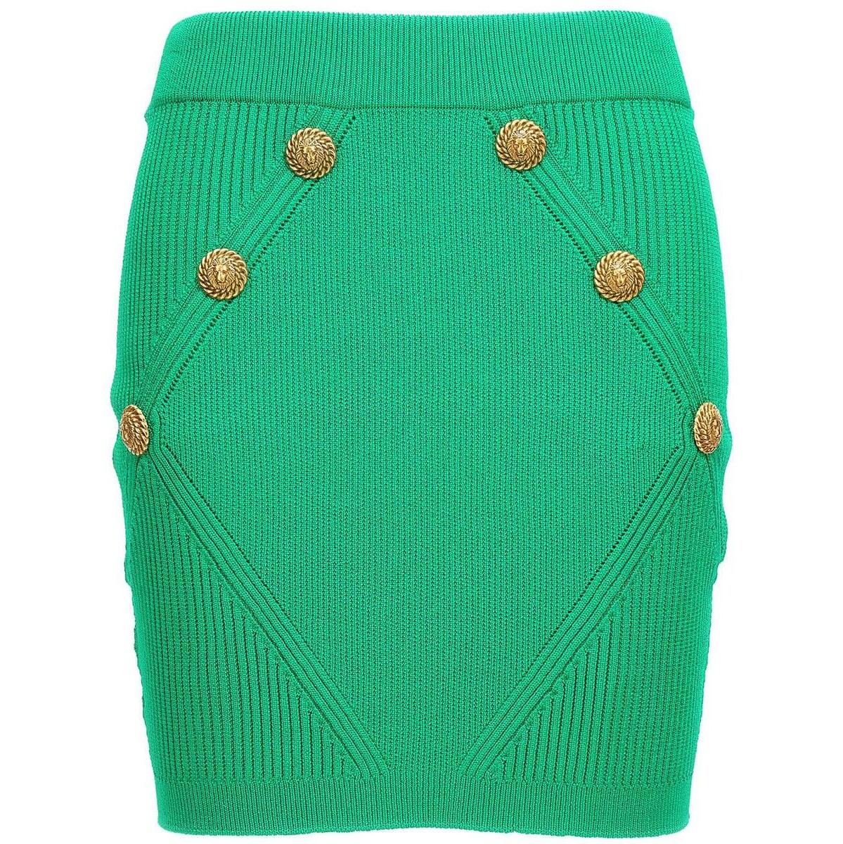 ڳŷѡSALE!!50000߰ʾ3000OFFݥоݡ BALMAIN Хޥ ꡼ Green Knitted skirt  ǥ 2023 BF0LB194KF247DC ڴǡ̵ۡڥåԥ̵ ju