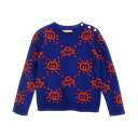 グッチ　ベビー服 【10周年記念クーポン！P4倍！】 GUCCI グッチ ブルー Blue 'Ufo' sweater カーディガン ベビーボーイズ 秋冬2023 748126XKDAD4661 【関税・送料無料】【ラッピング無料】 ju