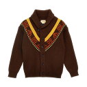 GUCCI グッチ ブラウン Brown Jacquard detail cardigan ニットウェア ボーイズ 秋冬2023 737695XKDAA2399 【関税・送料無料】【ラッピング無料】 ju