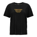 【本日5の付く日ポイント4倍!!】 TOM FORD トム フォード ブラック Black Logo print T-shirt Tシャツ レディース 秋冬2023 TSJ560FAX835XLBGO 【関税・送料無料】【ラッピング無料】 ju