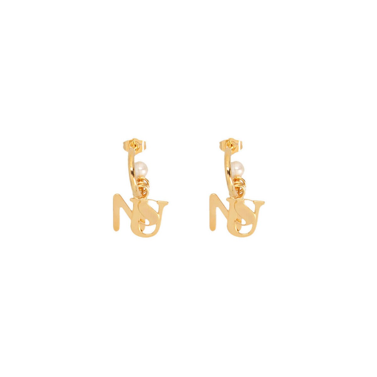 SUNNEI スンネイ ゴールド Gold Logo pearl earrings ジュエリー レディース 秋冬2022 MACCWJEW0210022 【関税・送料無料】【ラッピング無料】 ju