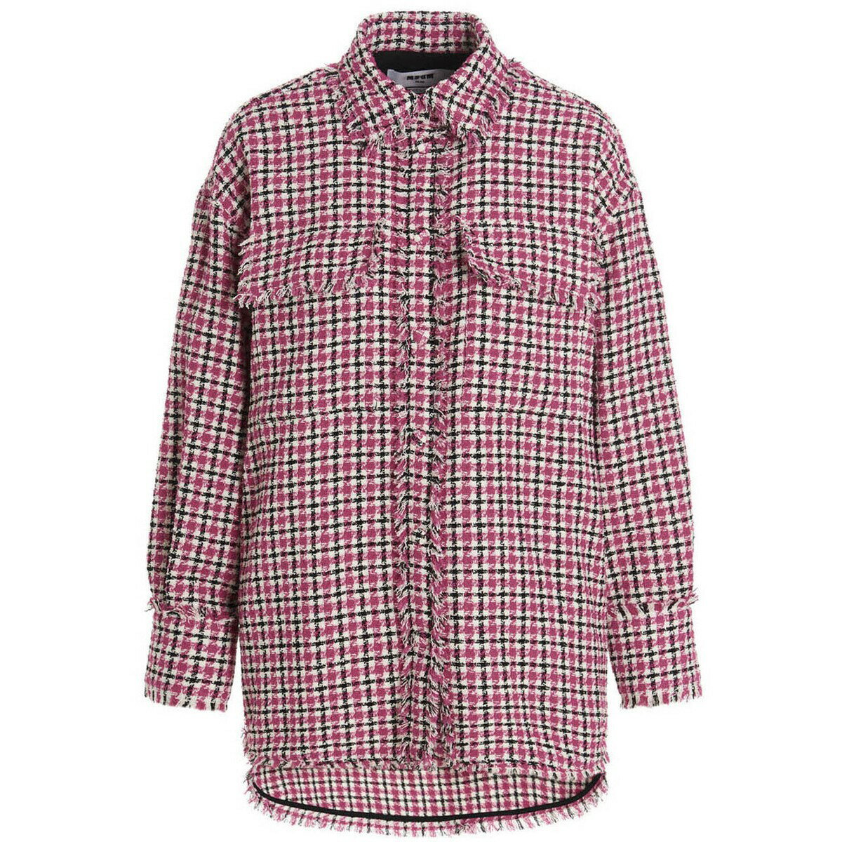 【楽天スーパーSALE対象商品】【2000円OFF!!】 MSGM エムエスジーエム Fuchsia Tweed overshirt シャツ レディース 春夏2022 3241MDE1722711214 ju