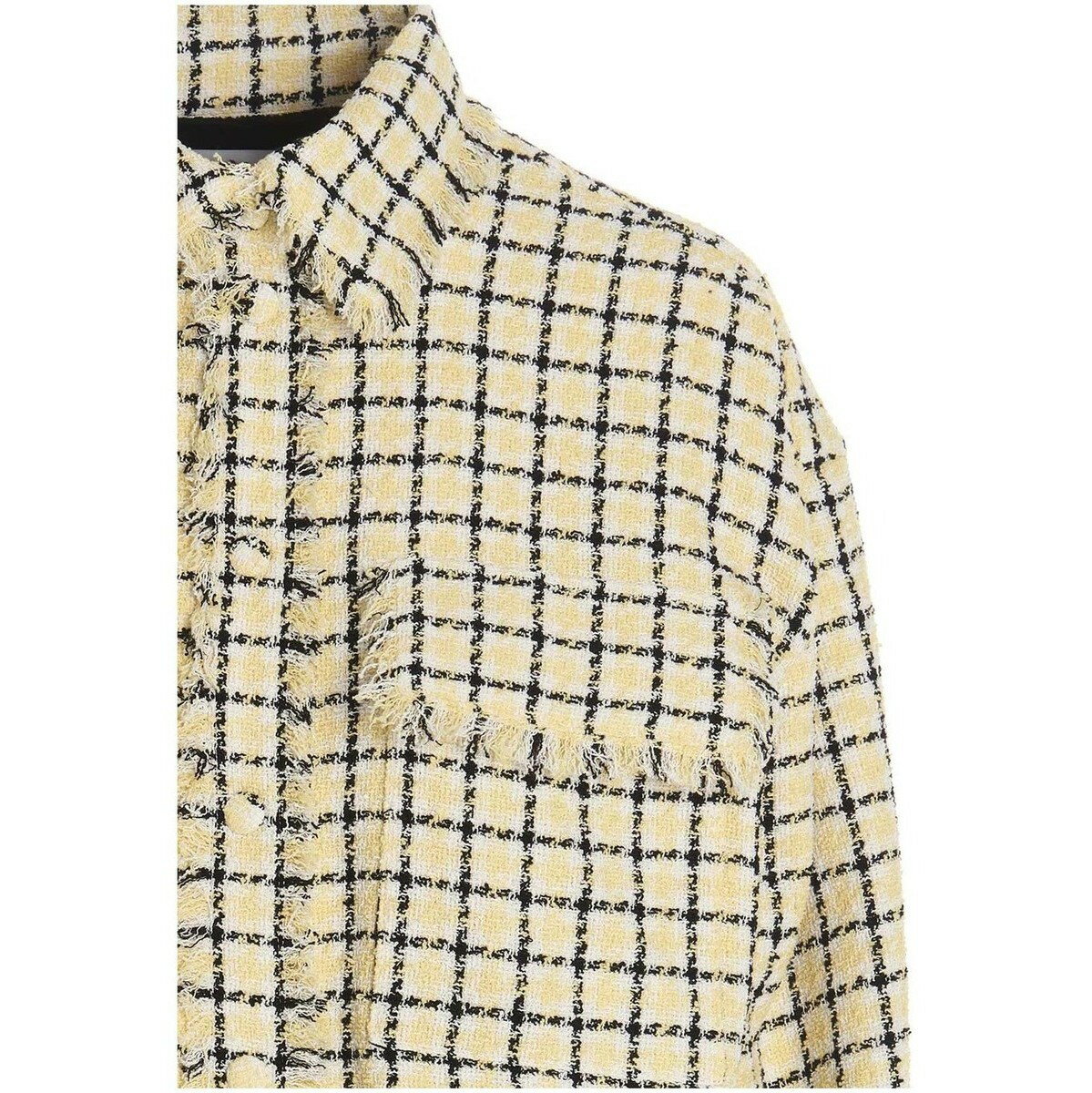 【楽天スーパーSALE対象商品】【2000円OFF!!】 MSGM エムエスジーエム Yellow Tweed overshirt シャツ レディース 春夏2022 3241MDE1722711206 ju