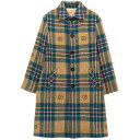 【15,000円以上1,000円OFF!!】 GUCCI グッチ マルチカラー Multicolor Tartan coat コート ボーイズ 秋冬2023 746904XWAX14583 【関税・送料無料】【ラッピング無料】 ju