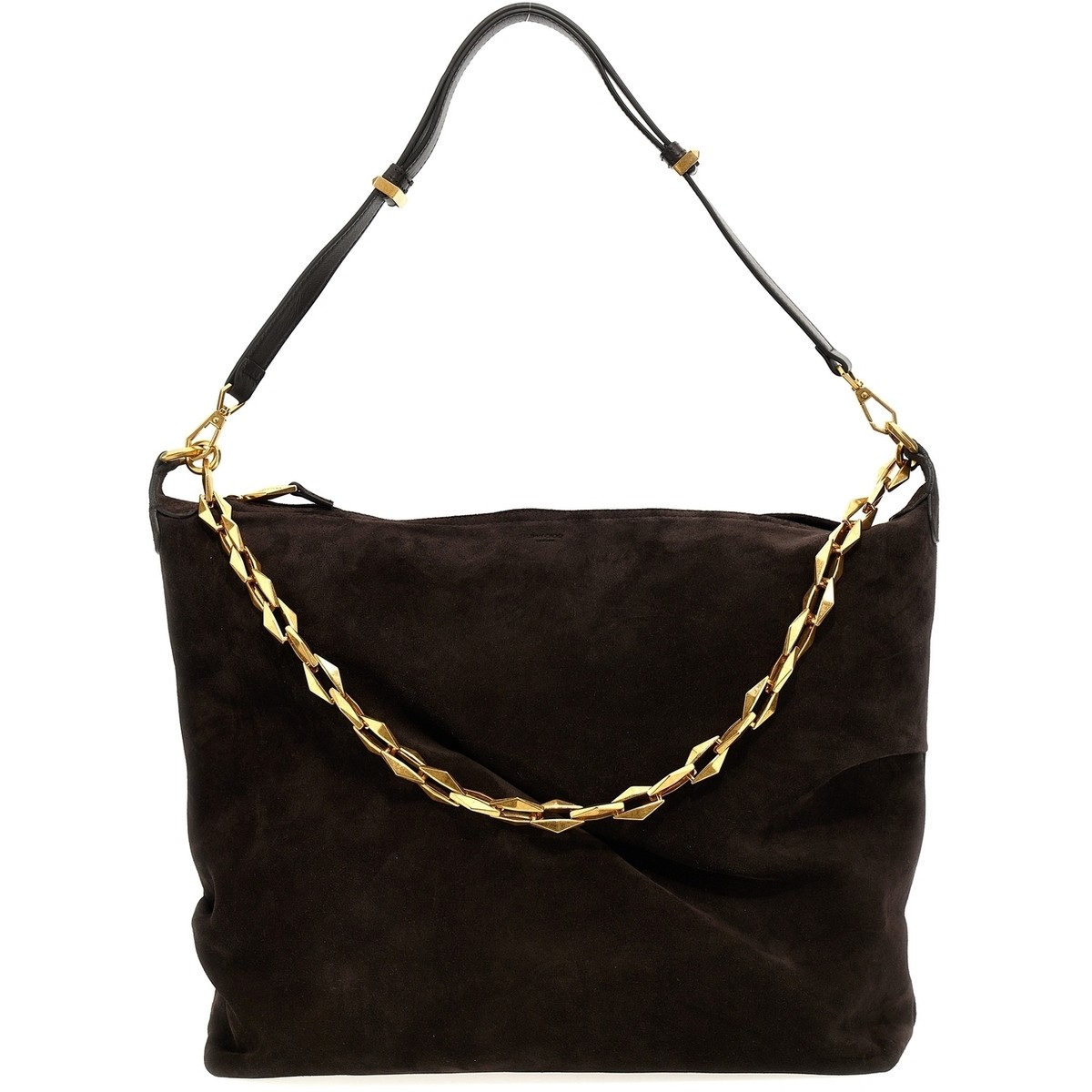 JIMMY CHOO ジミーチュウ ブラウン Brown 'Diamond Soft Hobo' shoulder bag バッグ レディース 秋冬2023 DIAMONDSOFTHOBOMUWWCOFFEEGOLD 【関税・送料無料】【ラッピング無料】 ju