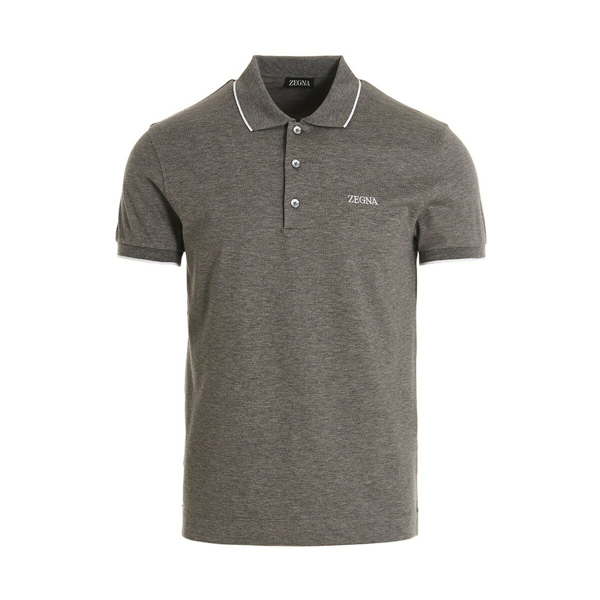 ˥ ZEGNA ݥ  졼 Polo shirts Logo embroidery polo shirt E7358A5...